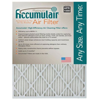 Accumulair Platinum 14x30x1 (13.5×29.5) MERV 11 Air Filter/Furnace Filters (4 pack)