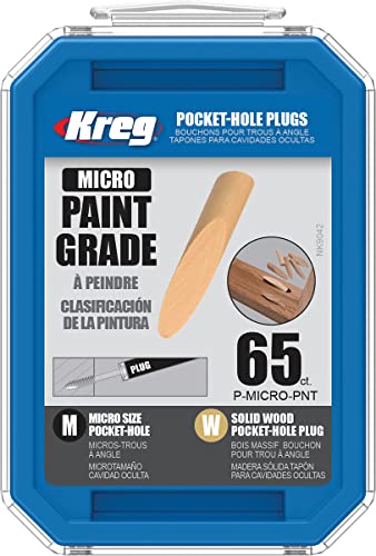 Kreg P-Micro-PNT Micro Solid-Wood Pocket Hole Plug – Paint Grade
