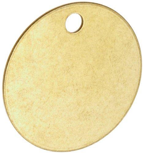 Brady Blank Valve Tags – Round Brass Tags, 1-1/2″ Diameter, B-907 (Pack Of 25) – 23210