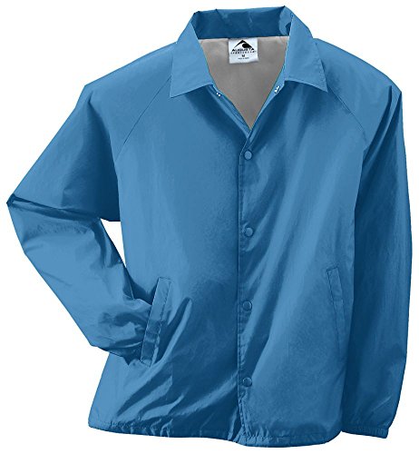 Augusta Sportswear Men’s Standard Nylon Coach’s Jacket/Lined, Columbia Blue, Medium