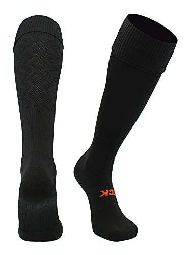 TCK Soccer Socks Premier Breathable Fold Down (Black, Large)