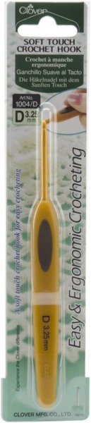 Clover Soft Touch 3.25-mm Crochet Hooks, Size D (1004/D)