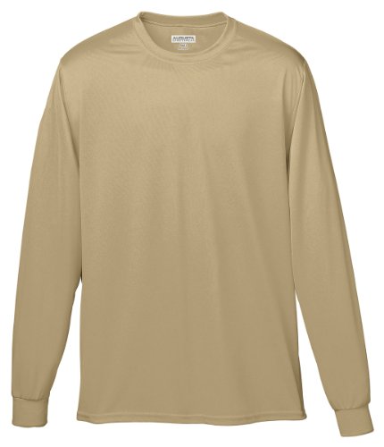 Augusta Sportswear Men’s XL Wicking Long Sleeve T-Shirt, Vegas Gold, X-Large