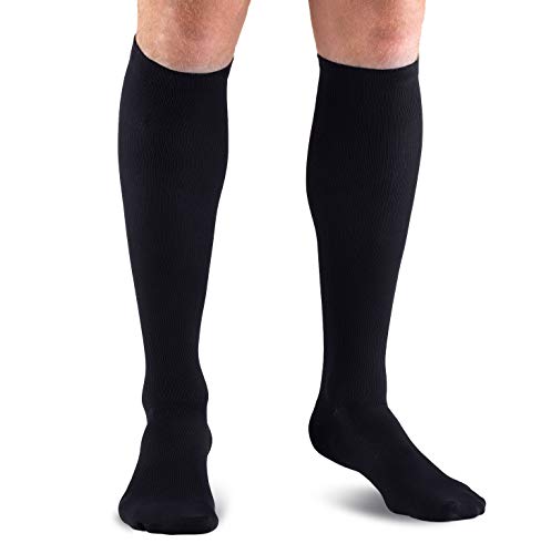 Lewis N. Clark Compression Socks for Women & Men, Circulation, Pregnancy, Athletics, Sports, Running + Travel, Black, One Size