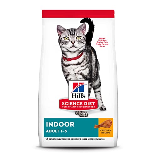 Hill’s Science Diet Adult Indoor Cat Food, Chicken Recipe Dry Cat Food, 7 lb. Bag