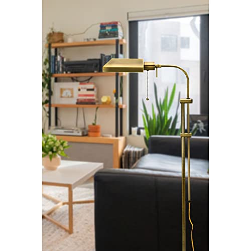 Cal Lighting BO-117FL-AB Floor Lamp Pharmacy Collection with Adjust Pole, 62 inches, Antique Brass Finish | The Storepaperoomates Retail Market - Fast Affordable Shopping
