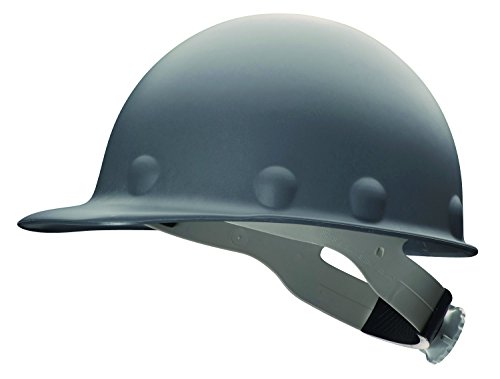 Fibre-Metal Hard Hat P2RWGY Hard Hat with Ratchet Suspension, Fiber-Metal Injection, Molded Fiberglass, One Size, Grey