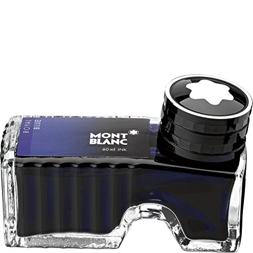 Montblanc Ink Bottle Royal Blue 105192 – Premium-Quality Refill Ink in Deep Blue for Fountain Pens, Quills, and Calligraphy Pens – 60ml Inkwell