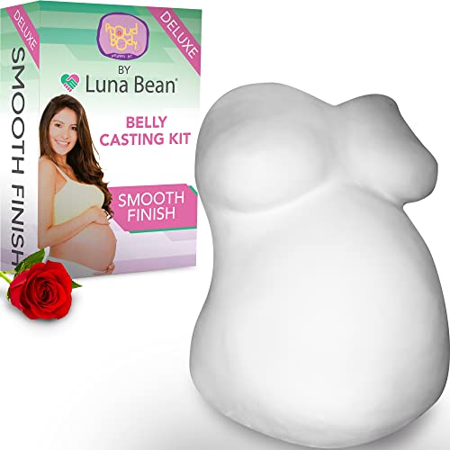 Luna Bean Belly Cast Kit Pregnancy Casting Kit (Smooth) – Mom to Be Gift, Best Gifts Expecting Mom, Pregnancy Gifts for First Time Moms, Pregnant Mom Gifts