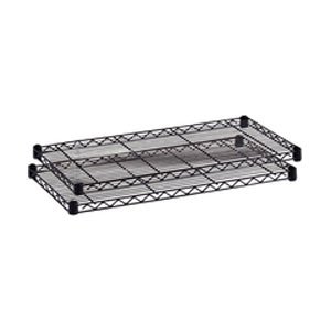 Safco Products 5243BL Commercial Wire Shelving Extra Shelves 36″ W x 18″ D for use with Basic Unit 5276BL, Sold Separately, (Qty. 2), Black