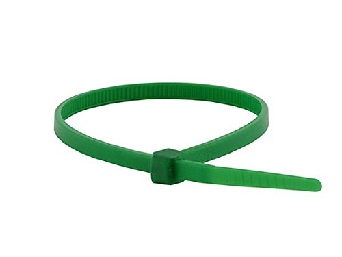 Monoprice Cable Tie 8 inch 40LBS, 100pcs/Pack – Green