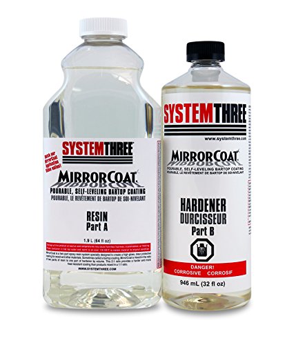 System Three Mirror Coat BarTop Epoxy Resin Coating, 3 Quart, Clear | The Storepaperoomates Retail Market - Fast Affordable Shopping