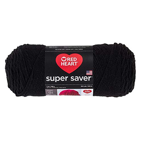 Red Heart Super Saver Yarn 312 Black
