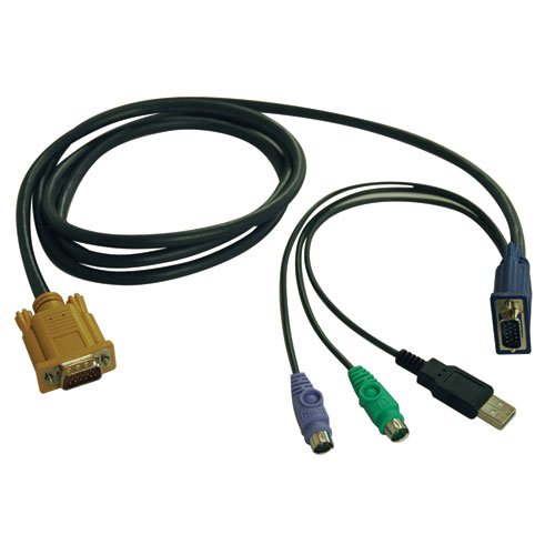 Tripp Lite P778-010 USB/PS2 Combo Cable for Select KVM (10 Feet),Black