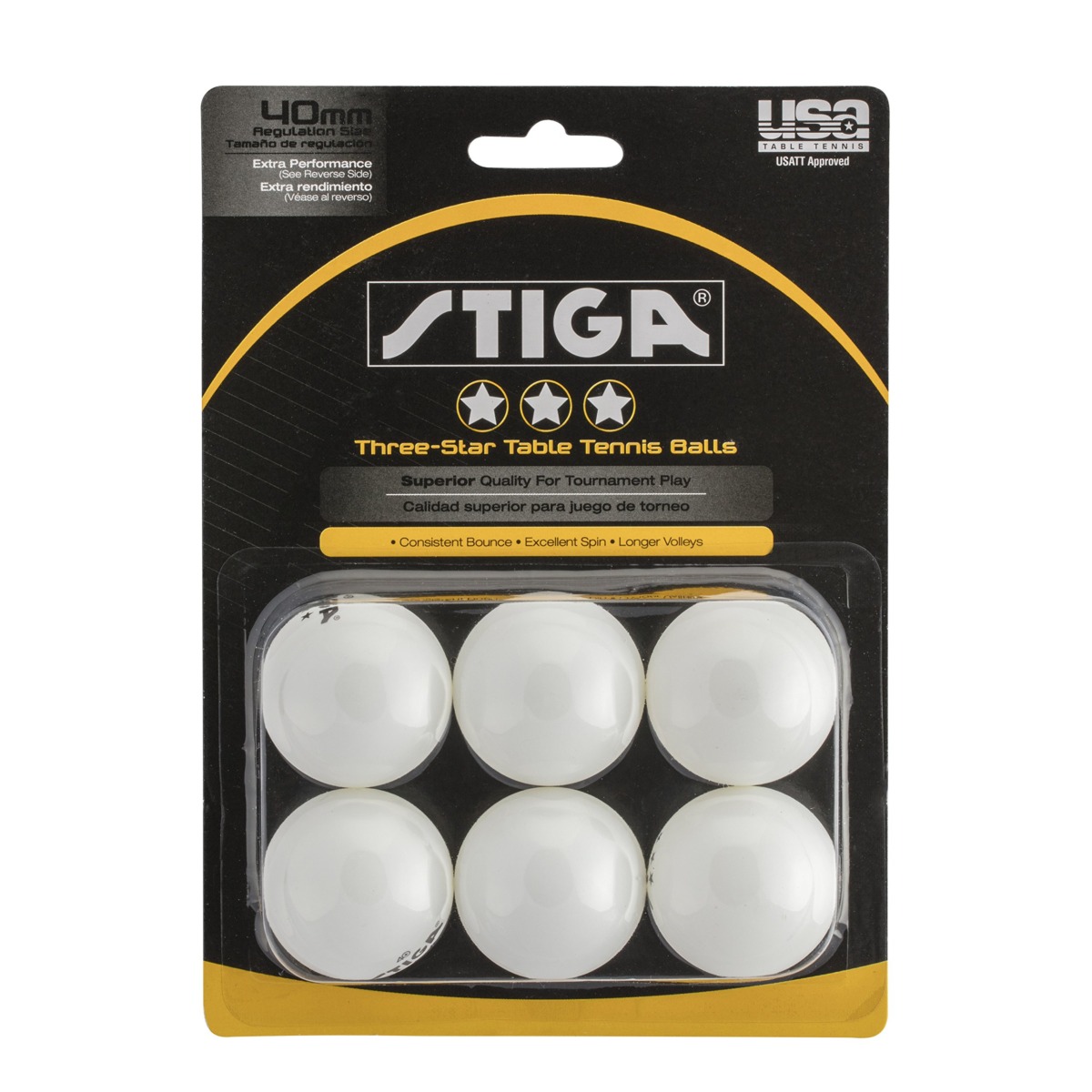 STIGA Tournament-Quality 3-Star Ping Pong Balls – Official Size and 40mm Weight – Ultimate Durability and High-Performance Table Tennis Balls – 6 Pack (White) – for Indoor/Outdoor Ping Pong Table | The Storepaperoomates Retail Market - Fast Affordable Shopping