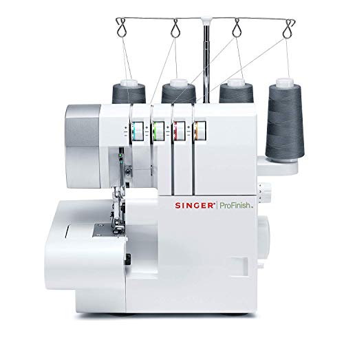 SINGER | ProFinish 14CG754 2-3-4 Thread Serger with Adjustable Stitch Length, & Differential Feed – Sewing Made Easy,White
