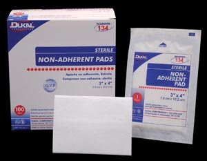 3×4 Sterile Non-adherent Pad- 100 pads [Health and Beauty]
