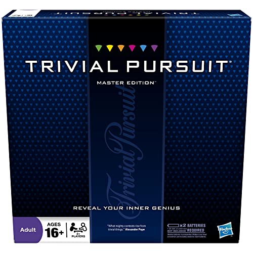 Hasbro Gaming Trivial Pursuit Master Edition Trivia Board Game for Adults and Teens Ages 16 and Up(Amazon Exclusive)