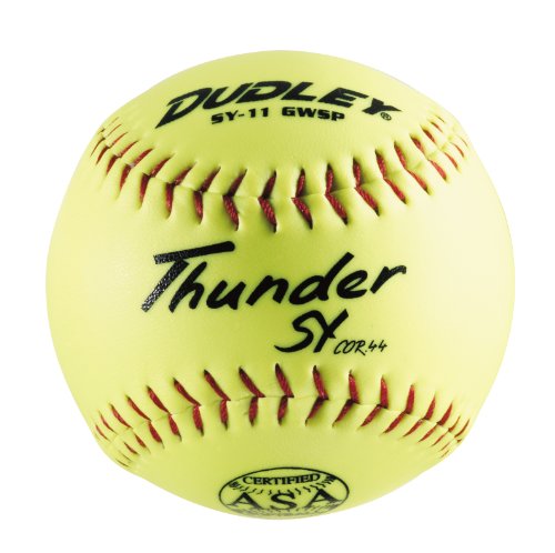 Dudley Thunder SY Slow Pitch Softball, 11 Inches, Neon Yellow ( Pack of 12 )