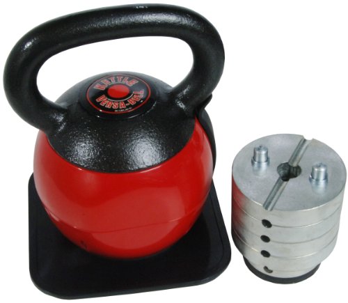 Stamina | X Versa-Bell Adjustable Kettlebell Set 16-36 lb w/Smart Workout App – Non-Slip Cast Iron Grip, Storage Pad – Strength Training Kettlebells for Home Gym Weightlifting