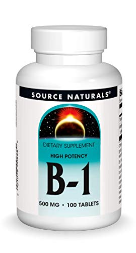 Source Naturals Vitamin B-1 Thiamin 500mg High Potency, 100% Pure – 100 Tablets