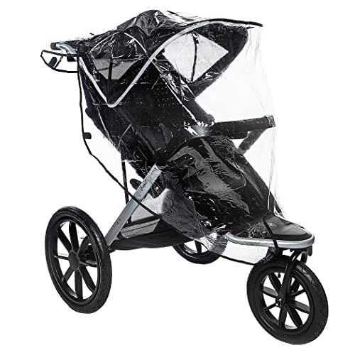 Jeep Jogging Stroller Weather Shield, Baby Rain Cover, Universal Size to fit Most Jogging Strollers, Waterproof, Windproof, Ventilation,Protection, Pram,Vinyl, Clear, Plastic
