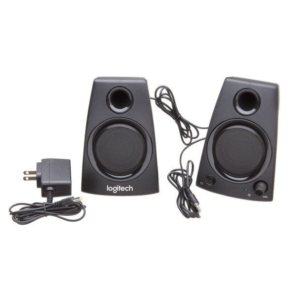 Logitech Z130 PC Speakers, Full Stereo Sound, Strong Bass, 3.5mm Audio Input, Headphone Jack, Volume Controls, Computer/TV/Smartphone/Tablet – Black