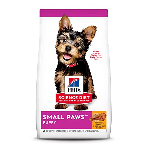 Hill’s Science Diet Dry Dog Food, Puppy, Small Paws for Small Breeds, Chicken Meal, Barley & Brown Rice Recipe, 4.5 lb. Bag