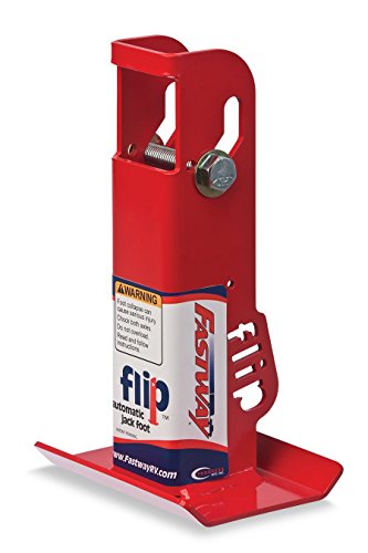 Fastway Flip 88-00-6500 Trailer Tongue Automatic Fold-Up Jack Foot Plate–6 Inch Extension (2-Inch Inner Jack Tube), 2 1/4 Inch , RED