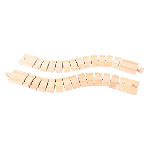 Bigjigs Rail Wooden Crazy Train Track (2 pk) – Compatible with Bigjigs Train Sets and Most Wooden Train Set Brands, Quality Bigjigs Train Accessories