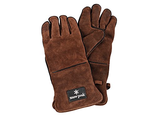 Snow Peak Fire Side Gloves – Made of Durable Leather – Suede Leather, 13.3 in