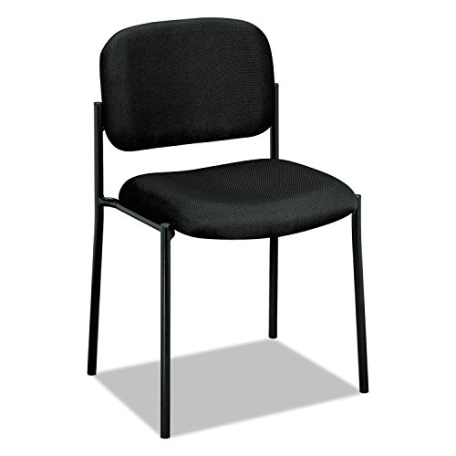 HON Scatter Armless Stacking Guest Chair, Black
