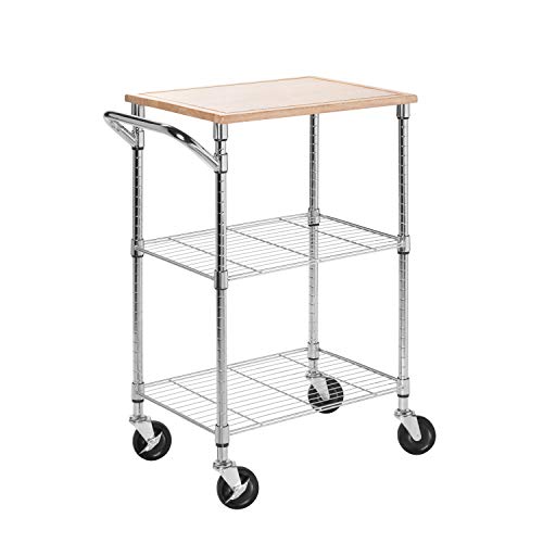 Honey-Can-Do SHF-01607 Urban rolling cart, chrome, 2-Shelf
