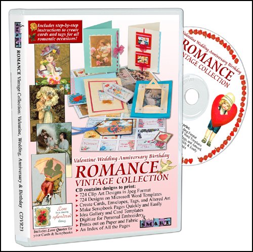 ScrapSMART – Romance: Valentine, Wedding, Anniversary, Birthday Vintage Collection Software – Jpeg & PDF Files (CDVR23)