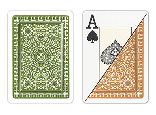 DA VINCI Italian 100% Plastic Playing Cards, 2 Deck Set with Hard Shell Case and 2 Cut Cards (Poker Jumbo Index)
