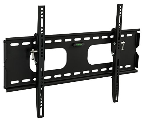 Mount-It Low-Profile Tilting TV Wall Mount Bracket for 32-60 inch LCD, LED, OLED, 4K or Plasma Flat Screen TVs – 175 lbs Capacity, 1.5 Inch Profile, Max VESA 600×400 (MI-318B), Black, 60