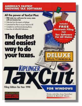 1998 Taxcut Deluxe Federal H&R Block Tax Cut