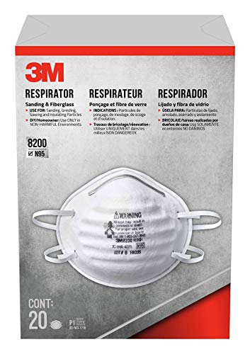 3M Safety -A Sanding and Fiberglass Respirator, 20-Pack