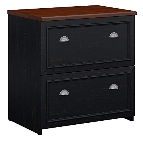 Bush Furniture Fairview Lateral File Cabinet in Antique Black