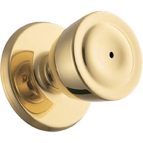 WEISER Lock GAC331 B3 MS 6LR1 Beverly Privacy Knob, Bright Brass