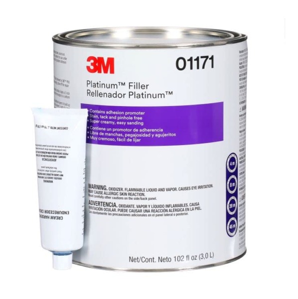 3M Platinum Filler 01171, Stain Free, Tack Free, Long Lasting, Fast Dry, 1 gallon