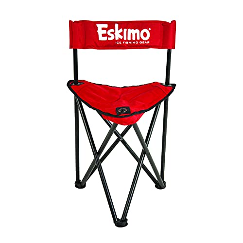 Eskimo® Folding Ice Chair, Portable Chairs, Red/Black, 69813