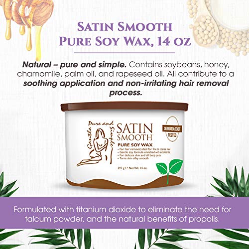 Satin Smooth Soy Hair Removal Wax 14oz. | The Storepaperoomates Retail Market - Fast Affordable Shopping