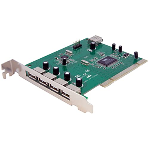 StarTech.com 7 Port PCI USB Card Adapter – PCI to USB 2.0 Controller Adapter Card – Full Profile Expansion Card (PCIUSB7)