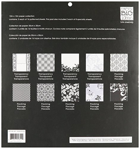 Me & My Big Ideas MAMBI Specialty Cardstock Pad 12-Inch by 12-Inch 48 Sheets, Black & White | The Storepaperoomates Retail Market - Fast Affordable Shopping
