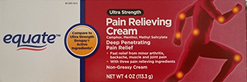 Equate Ultra Strength Pain Relieving Cream Muscle Rub, 4-Ounce Tube