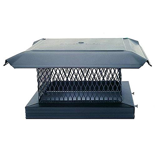 Copperfield Chimney 14811 HomeSaver Pro Black Chimney Cap – .75 Inch Mesh – 17 Inches x 17 Inches
