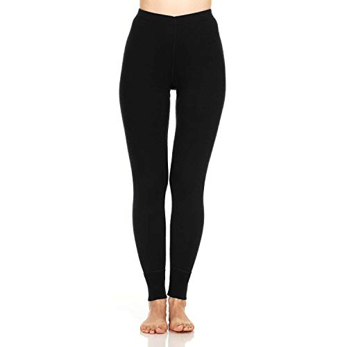 Minus33 Franconia Women’s Midweight Base Layer Pants – 100% Merino Wool – Thermal Bottoms – No Itch Renewable Fabric – Black – Large