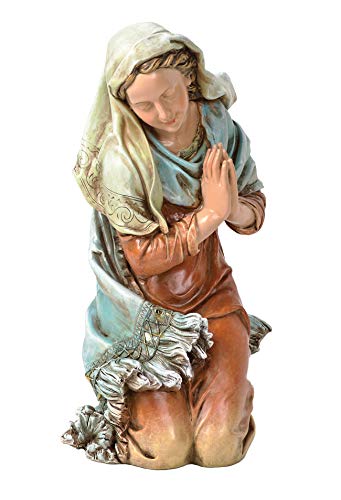 Joseph’s Studio by Roman – Colored Mary Figure for 27″ Scale Nativity Collection, 16″ H, Resin and Stone, Decorative, Collection, Durable, Long Lasting