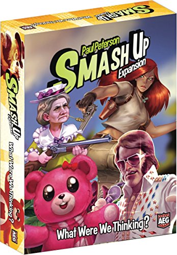 Smash Up What were We Thinking Expansion -AEG, Board Game, Card Game, Explorers, Rock Stars, Grandmas, Teddy Bears, 2 to 4 Players, 30 to 45 Minute Play Time, for Ages 10 and Up